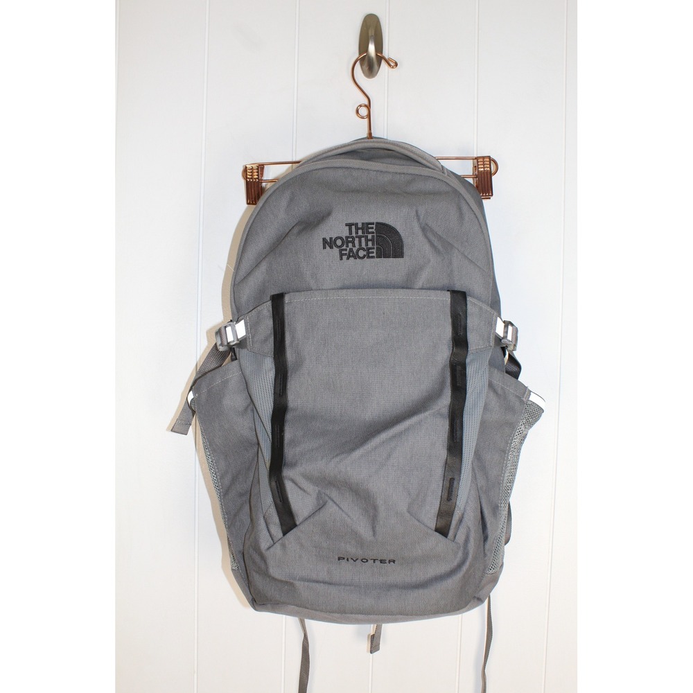 The North Face Pivoter Everyday Laptop Backpack Mid Grey Dark Heather/TNF Black - Picture 5 of 12